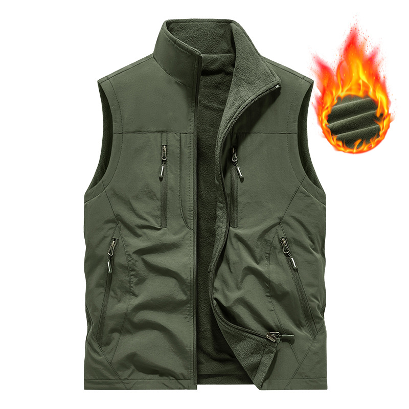 🔥Black-Friday-Mega-Angebot – 50 % Rabatt!🔥Herren ärmellose Weste in großen Größen mit Taschen