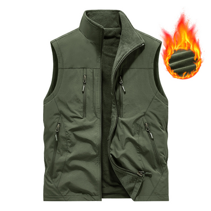 🔥Black-Friday-Mega-Angebot – 50 % Rabatt!🔥Herren ärmellose Weste in großen Größen mit Taschen
