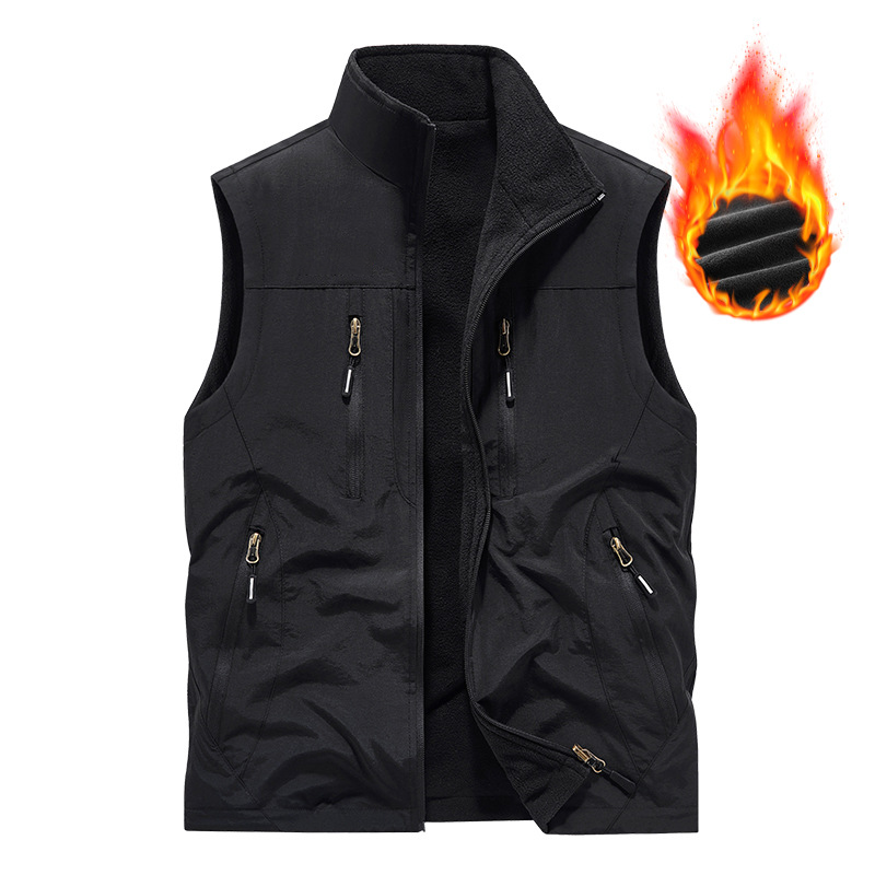 🔥Black-Friday-Mega-Angebot – 50 % Rabatt!🔥Herren ärmellose Weste in großen Größen mit Taschen