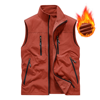 🔥Black-Friday-Mega-Angebot – 50 % Rabatt!🔥Herren ärmellose Weste in großen Größen mit Taschen