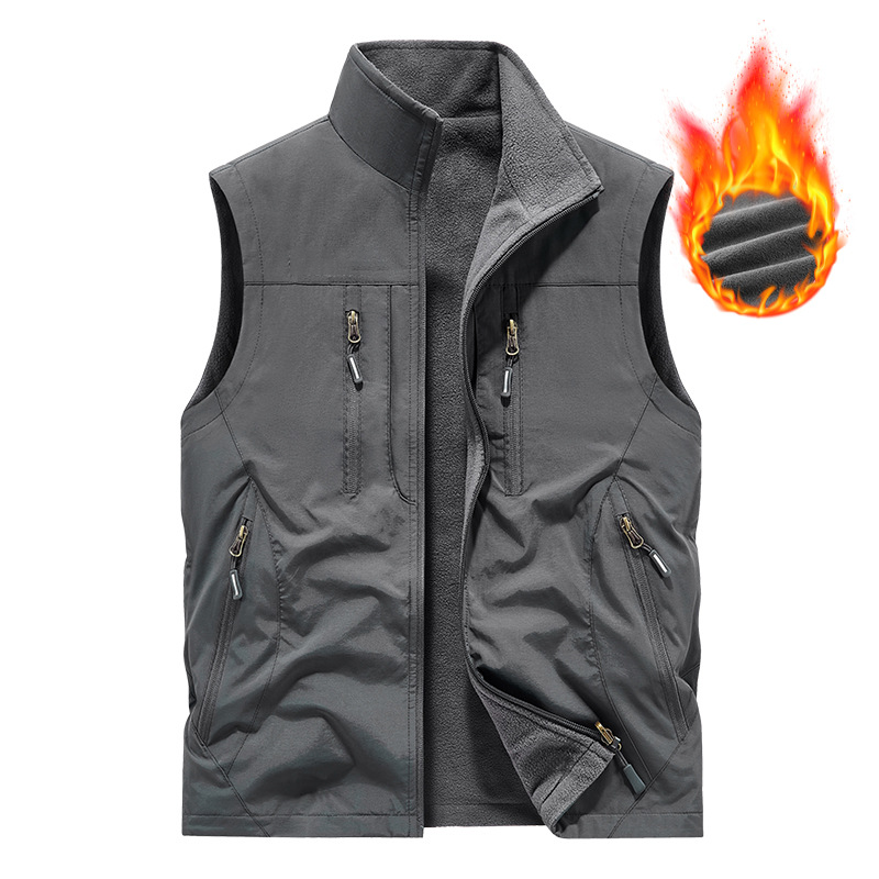🔥Black-Friday-Mega-Angebot – 50 % Rabatt!🔥Herren ärmellose Weste in großen Größen mit Taschen