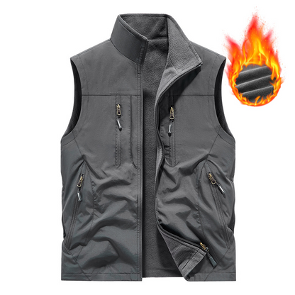 🔥Black-Friday-Mega-Angebot – 50 % Rabatt!🔥Herren ärmellose Weste in großen Größen mit Taschen