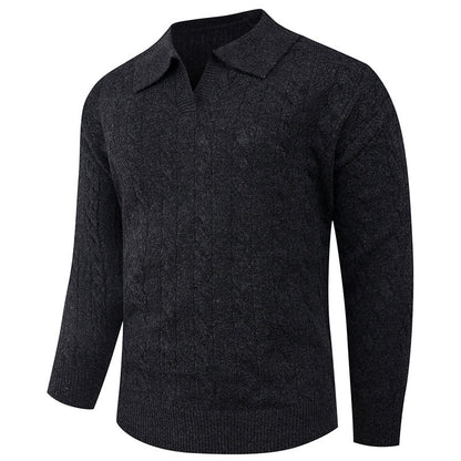 🔥Black-Friday-Mega-Angebot – 50 % Rabatt!🔥Herren Strickjacke mit Casual-Revers