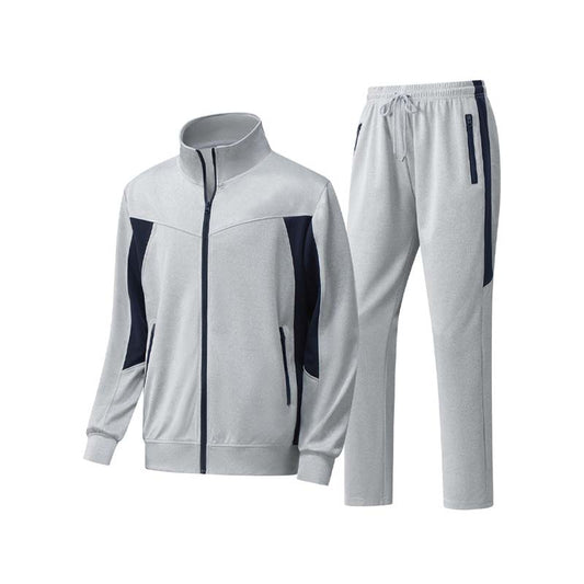 Herren-Laufjacke mit durchgehendem Reißverschluss und Hose, zweiteiliges Set