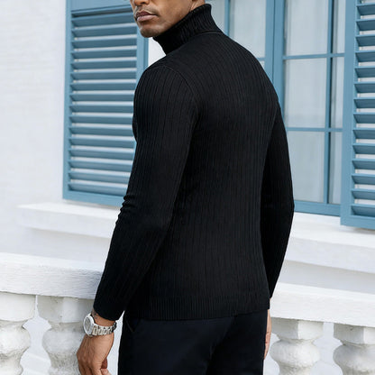 ✨2026 Neu eingetroffen✨Herren-Rippstrickpullover mit Rollkragen