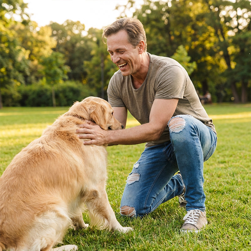 Herren Jeans mit Stickerei – Gerade Passform, Mit Knie-Details und Reißverschluss