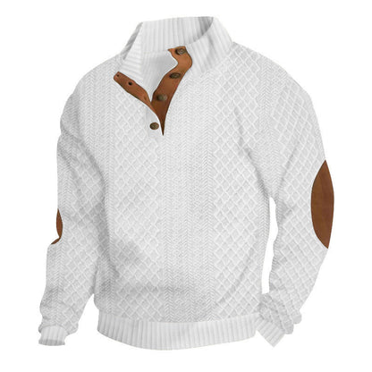 🧥✨ Perfekter Komfort-Pullover für Herren: Robust mit stylischen Ellbogenpatches, nachhaltige Wolle für jeden Tag. ❄️