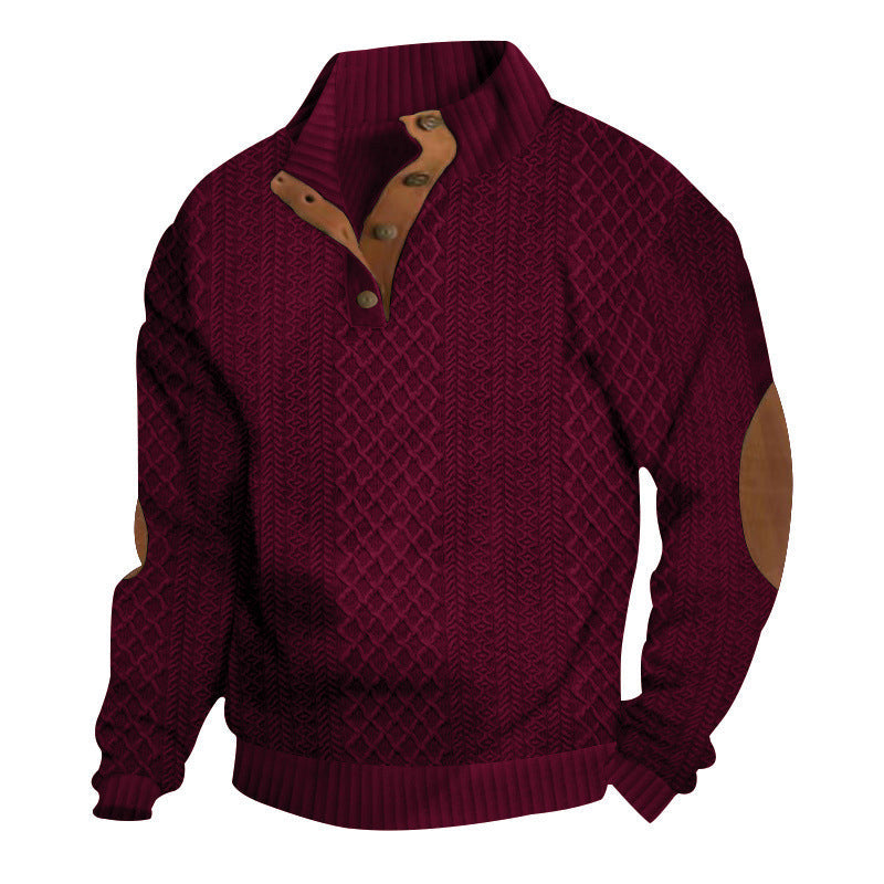 🧥✨ Perfekter Komfort-Pullover für Herren: Robust mit stylischen Ellbogenpatches, nachhaltige Wolle für jeden Tag. ❄️