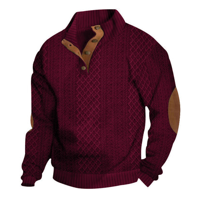 🧥✨ Perfekter Komfort-Pullover für Herren: Robust mit stylischen Ellbogenpatches, nachhaltige Wolle für jeden Tag. ❄️