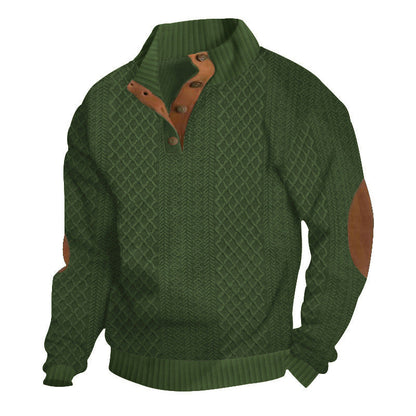 🧥✨ Perfekter Komfort-Pullover für Herren: Robust mit stylischen Ellbogenpatches, nachhaltige Wolle für jeden Tag. ❄️
