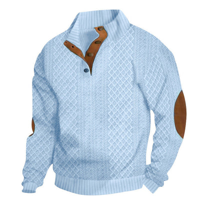 🧥✨ Perfekter Komfort-Pullover für Herren: Robust mit stylischen Ellbogenpatches, nachhaltige Wolle für jeden Tag. ❄️