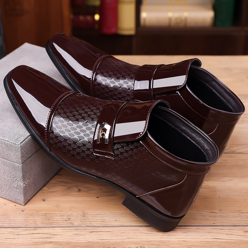 Elegante glänzende PU-Lederschuhe für Herren