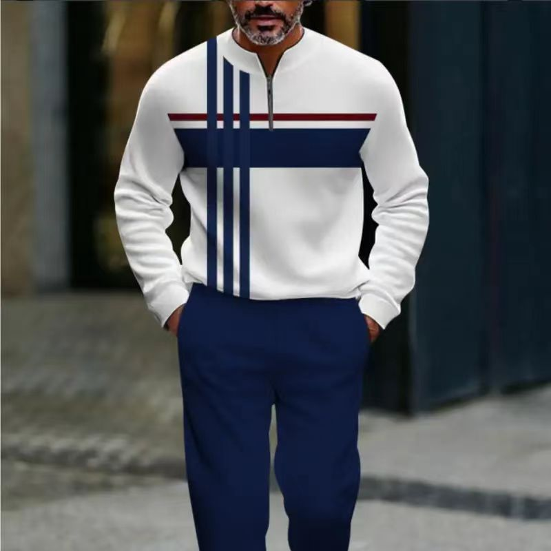 ⌛ Nur noch 3 Tage – 50 % auf alles! ⏰Herren-Set: Pullover mit grafischem Druck und Hose