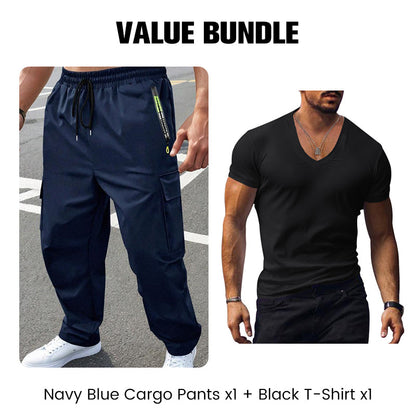 👖 50% RABATT! 💎 Herren Outdoor-Cargohose – Atmungsaktiv & Vielseitige Taschen – Robustes Material, Ganztagskomfort & Inkl. Gratis T-Shirt