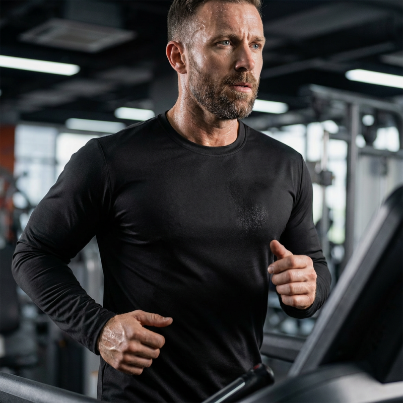 Langärmlige, schnelltrocknende Sportshirts für Herren