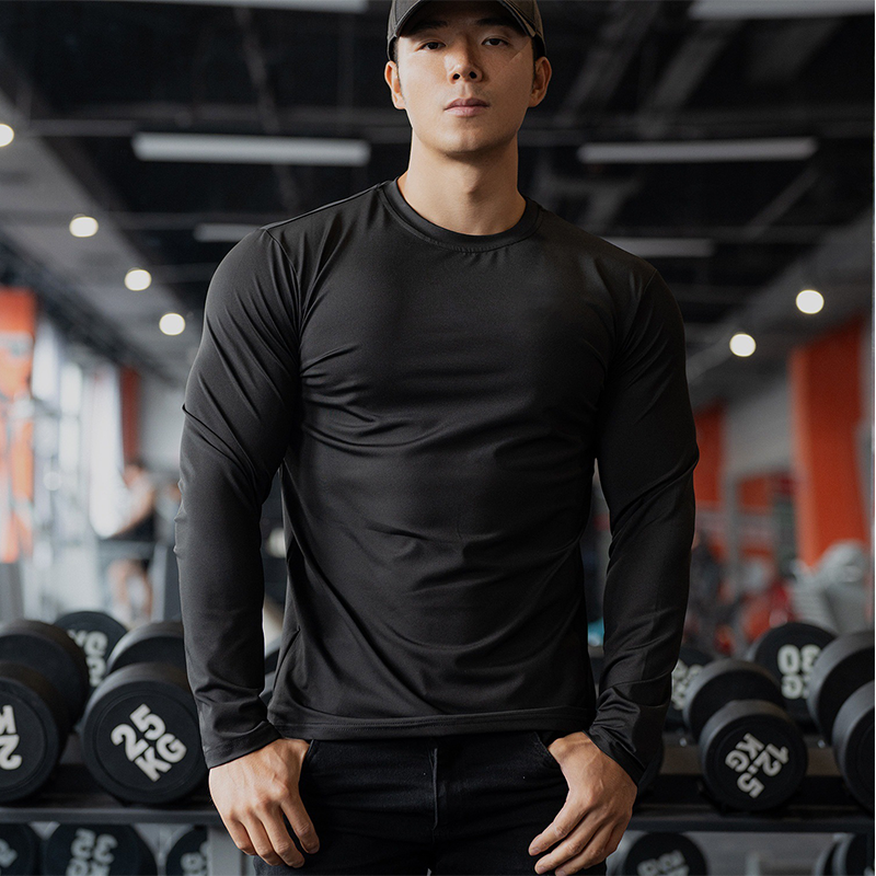 Langärmlige, schnelltrocknende Sportshirts für Herren