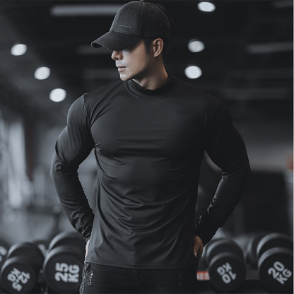 Langärmlige, schnelltrocknende Sportshirts für Herren