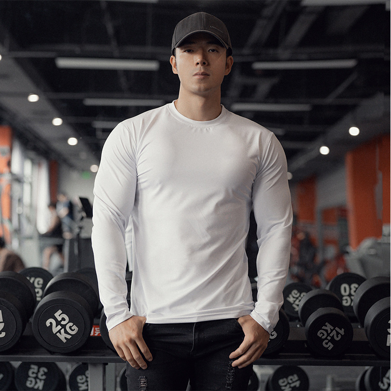 Langärmlige, schnelltrocknende Sportshirts für Herren