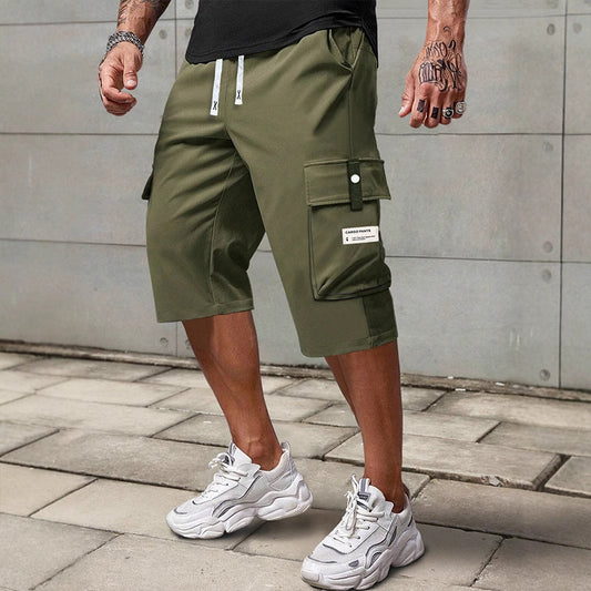 ✨🔥Lässige 3/4-Cargo-Hose für Herren mit Kordelzug🩳