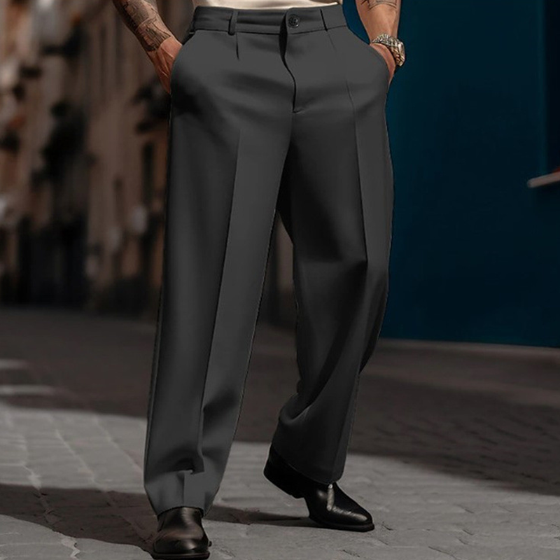 🌞Frühlingserwachen: 50% Rabatt!👔 Lässige Herrenhose mit Bundfalten & weitem Bein – Klassisch, atmungsaktiv & vielseitig für jeden Anlass