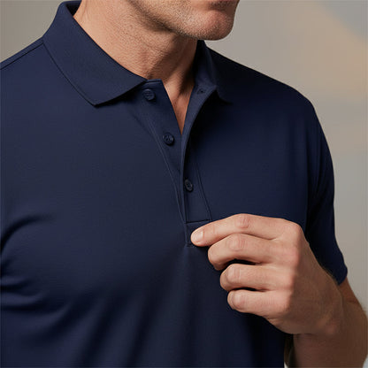 Herren schnell trocknendes Kurzarm-Hemdchen-Shirt mit Reverskragen