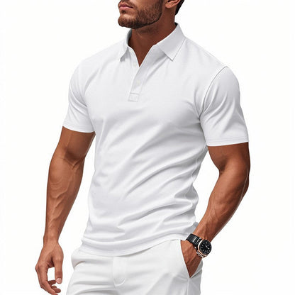 Herren schnell trocknendes Kurzarm-Hemdchen-Shirt mit Reverskragen