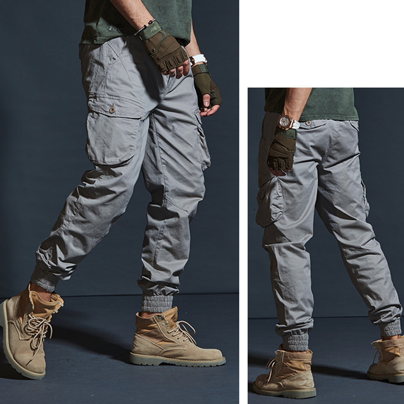 👖🔥 Herren Cargohose im Camouflage-Design – Slim Fit Jogger mit Bündchen, Mehrere Taschen