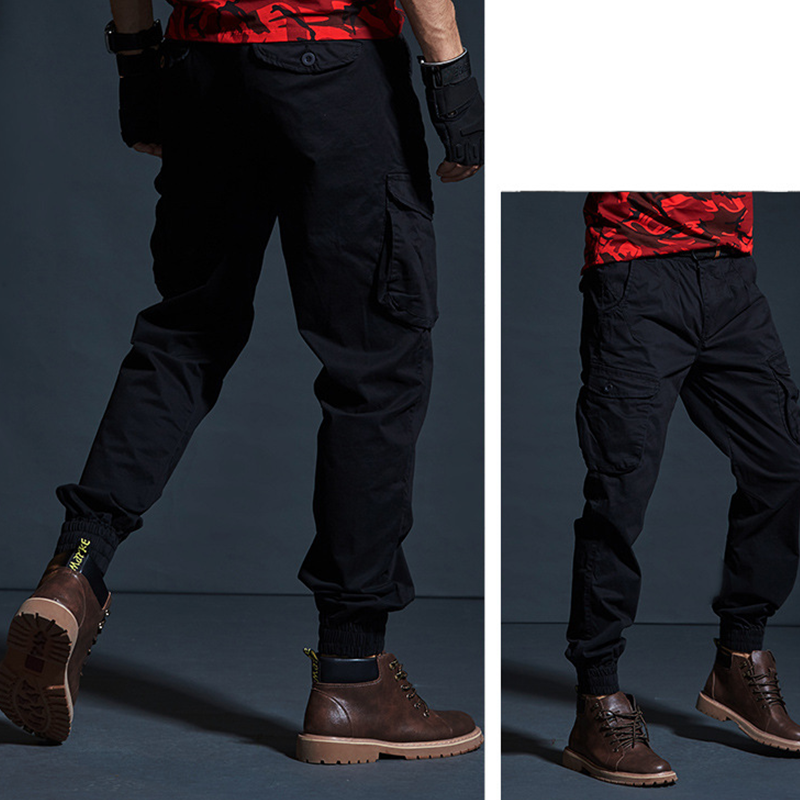 👖🔥 Herren Cargohose im Camouflage-Design – Slim Fit Jogger mit Bündchen, Mehrere Taschen