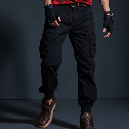 👖🔥 Herren Cargohose im Camouflage-Design – Slim Fit Jogger mit Bündchen, Mehrere Taschen