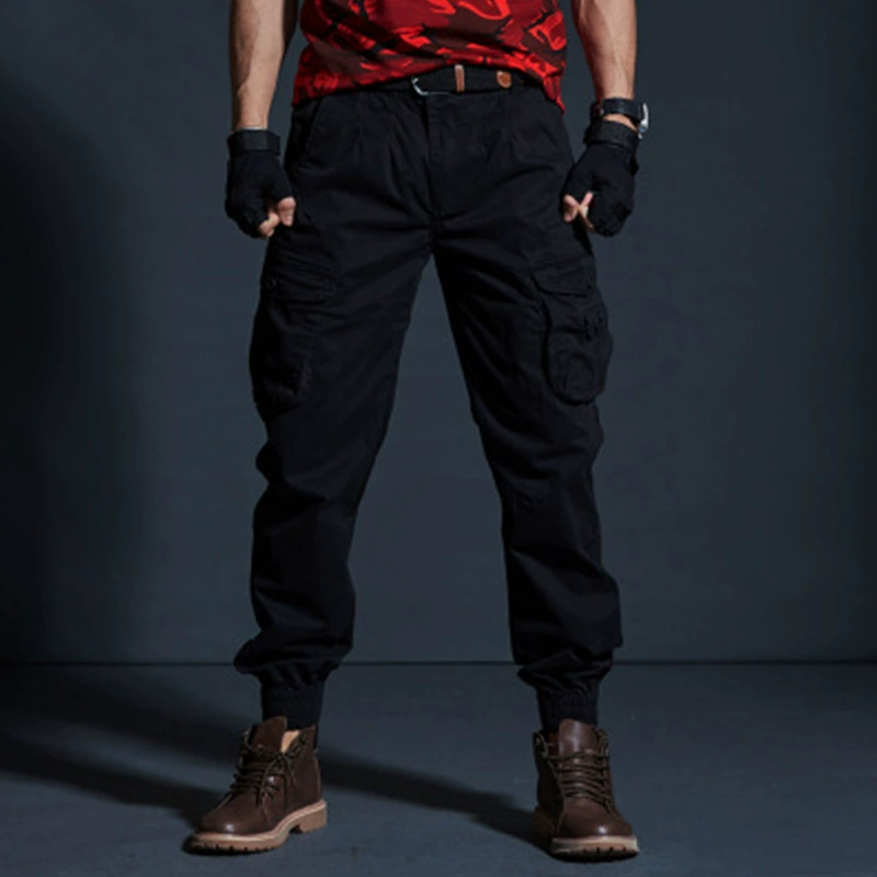 👖🔥 Herren Cargohose im Camouflage-Design – Slim Fit Jogger mit Bündchen, Mehrere Taschen