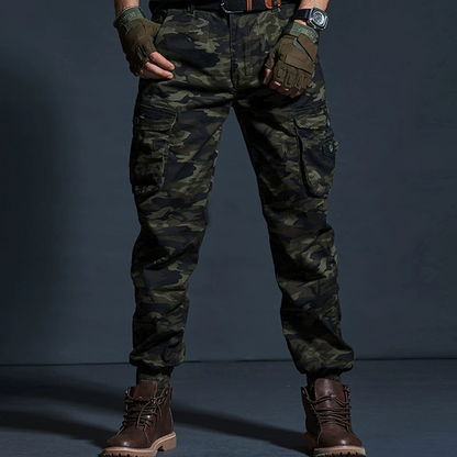 👖🔥 Herren Cargohose im Camouflage-Design – Slim Fit Jogger mit Bündchen, Mehrere Taschen
