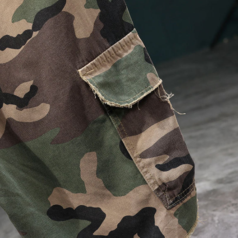 🌞 Sommerneuheiten – Jetzt bis zu 50% sparen! 💰Men's Studded Camo Cargo ShortsCargoshorts für Herren mit Nieten und Camouflage-Muster
