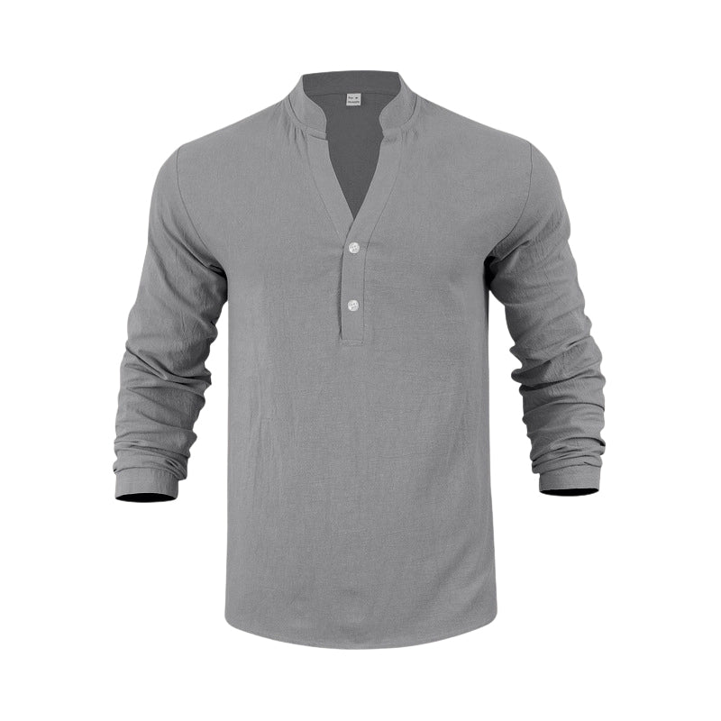 Lässiges Henley-T-Shirt für Herren📦Kostenloser Versand🔥