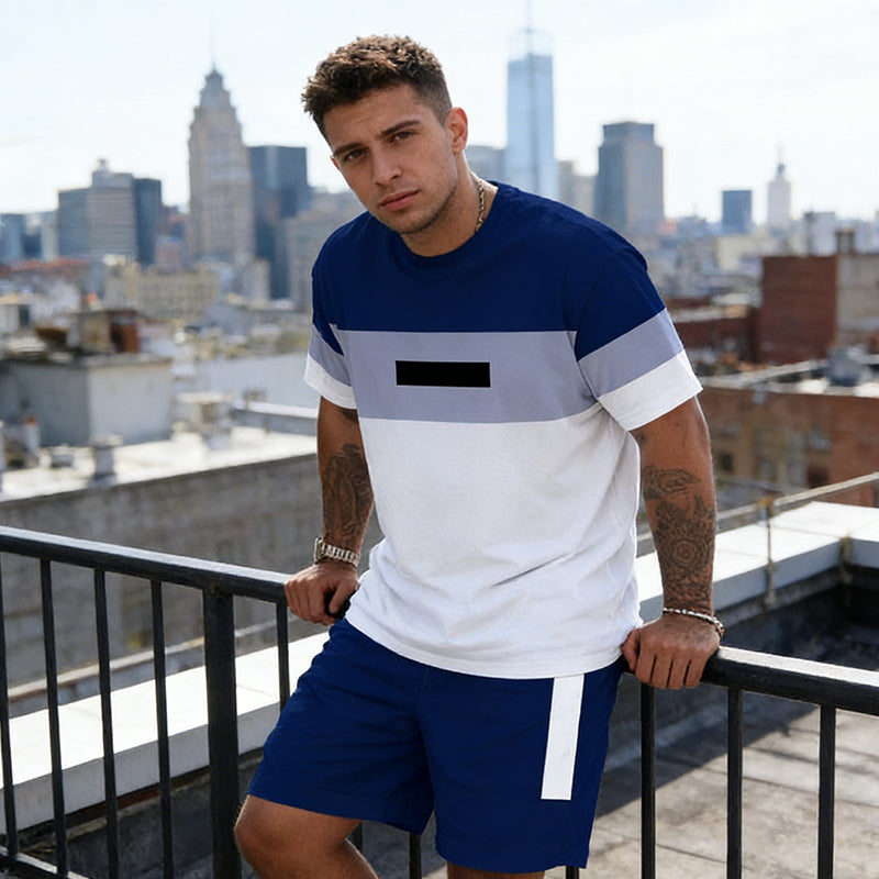 🕶️👕 Herren Freizeit-Set – Digitalprint, Kurzarm, Modern & Stylisch📦Kostenloser Versand🔥