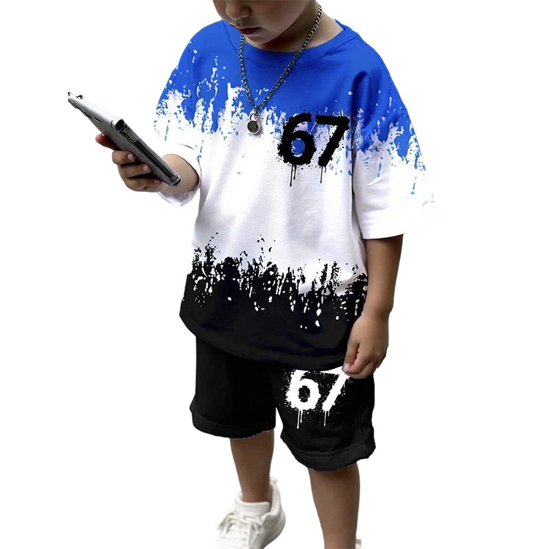 Jungen-3D-Print-T-Shirt- & Shorts-Set📦Kostenloser Versand🔥