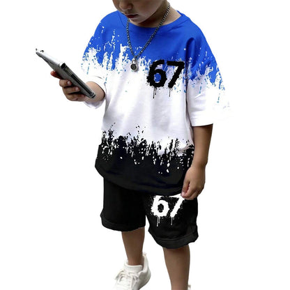 Jungen-3D-Print-T-Shirt- & Shorts-Set📦Kostenloser Versand🔥