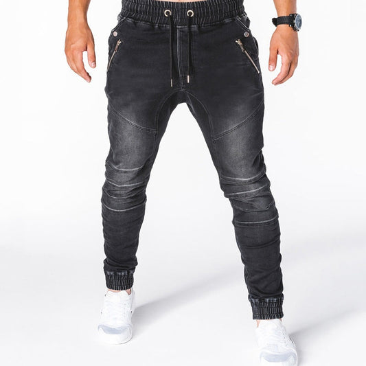 Herren-Slim-Fit-Denim-Jogger mit Reißverschlusstaschen📦Kostenloser Versand🔥