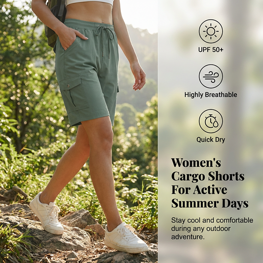 Schnelltrocknende Cargo-Shorts für Damen