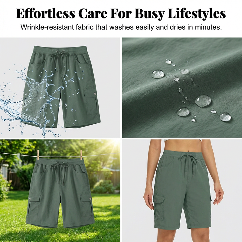 Schnelltrocknende Cargo-Shorts für Damen