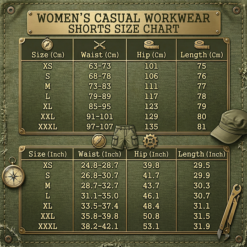 Schnelltrocknende Cargo-Shorts für Damen