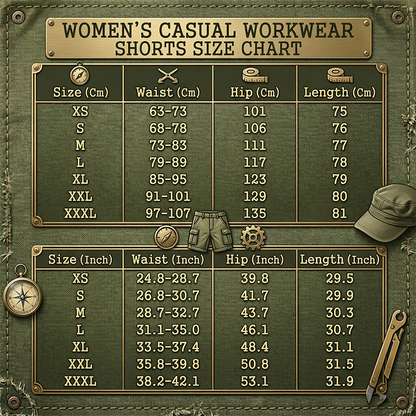 Schnelltrocknende Cargo-Shorts für Damen