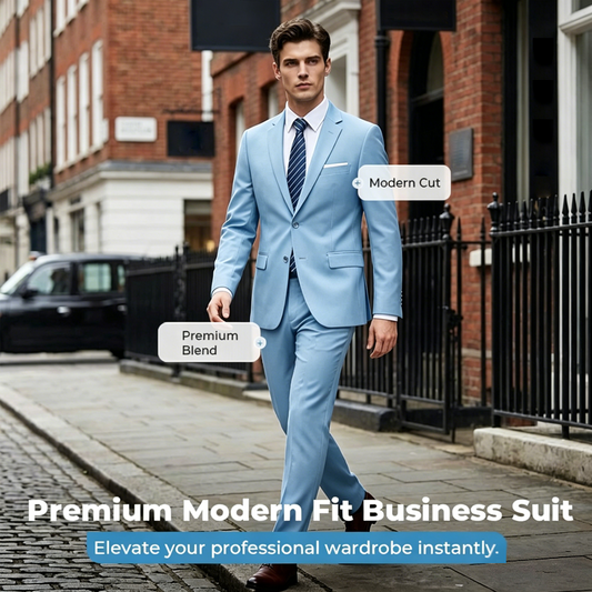 🔥-60% Aktion – Nur solange der Vorrat reicht⏳Zweiteiliges Business-Anzugset für Herren in Modern Fit