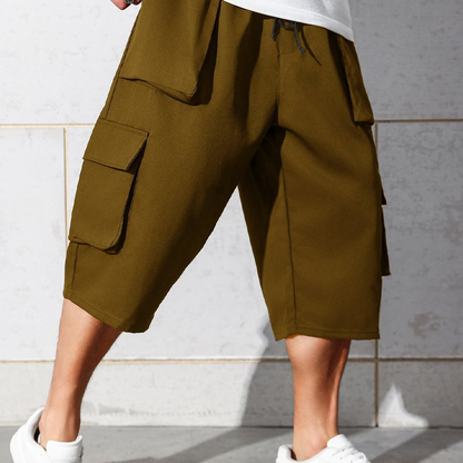 Herren Cargo-Caprihose – lässige Freizeitshorts mit Taschen – bequem, luftig & vielseitig – ideal für Sommer & Outdoor