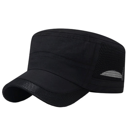 Outdoor-Flachmütze mit Mesh-Einsätzen – atmungsaktiv, leicht & bequem – ideal für Wandern, Golf & Alltag🧢⛳