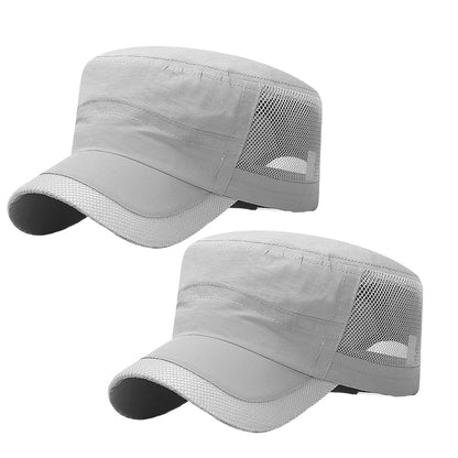 Outdoor-Flachmütze mit Mesh-Einsätzen – atmungsaktiv, leicht & bequem – ideal für Wandern, Golf & Alltag🧢⛳