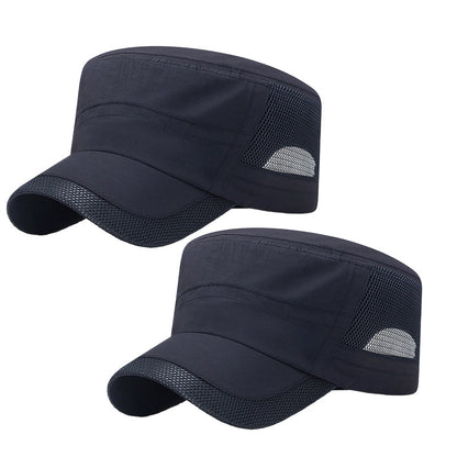 Outdoor-Flachmütze mit Mesh-Einsätzen – atmungsaktiv, leicht & bequem – ideal für Wandern, Golf & Alltag🧢⛳