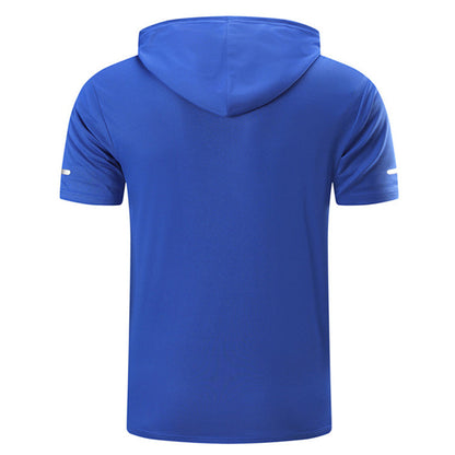 Herren Freizeit-Hoodie mit Kurzarm – schnelltrocknend, leicht & atmungsaktiv – ideal für Sport, Alltag & Reisen👕🏃‍♂️