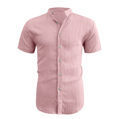 👔 50% RABATT! 🌞 Herren Sommer Stehkragen Kurzarmhemd – Atmungsaktives Material, Moderner Schnitt & Ideal Für Freizeit & Arbeit 💼