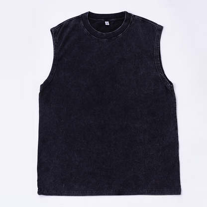👕 50% RABATT! 🔥 Herren Vintage-gewaschenes Ärmelloses Tank Top – Atmungsaktiv, Leicht & Perfekt Für Einen Lässigen Sommerlook Oder Das Fitnessstudio 💪