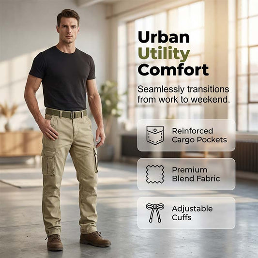 Klassische taktische Cargo-Hose für Herren – strapazierfähig, vielseitig & funktional – ideal für Outdoor, Arbeit & Freizeit👖⛰️